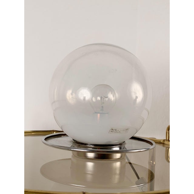 Vintage Spherical Blown Glass Table Lamps, Set of 2 For Sale - Image 8 of 9