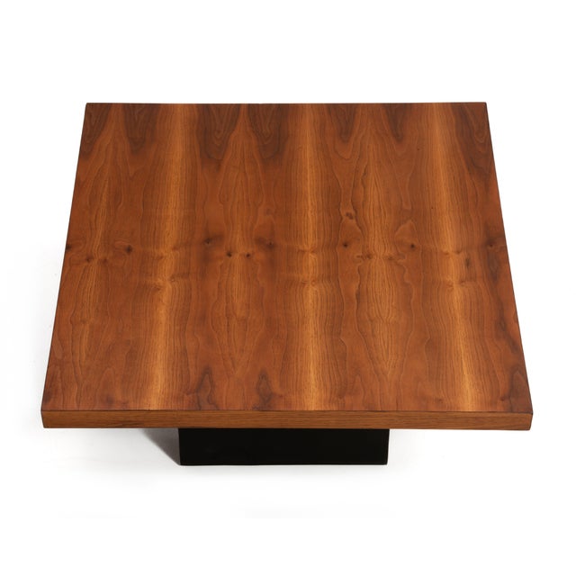 Mid Century Milo Baughman Thayer Coggin Walnut Coffee Table Square Unmarked 1950s For Sale - Image 10 of 15