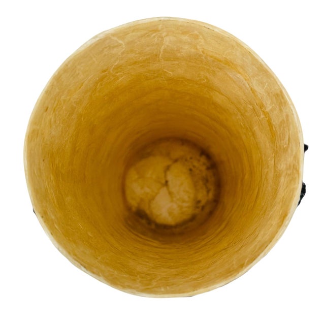 Rare 1990s Murval Paris Capiz Shell Vase - 17.75" Tall French Designer Floor Vase - Iridescent Natural Shell Inlay - Mid Century Modern Paris Decor For Sale - Image 12 of 13