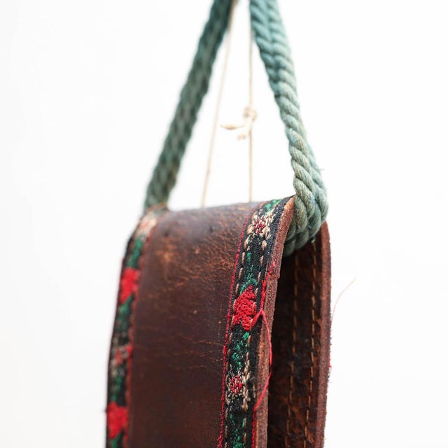Traditional French Rustic Bronze and Leather Bell, 1960s For Sale - Image 14 of 18