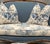 French French Louis XV Style Settee & Stool – Newly Restored – Schumacher/Waverly Linen For Sale - Image 3 of 12
