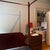 Solid Mahogany Rice Carved Four Poster Queen Bed With Canopy Frame and Low-Profile Boxspring For Sale - Image 9 of 12