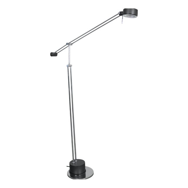 Chrome-Plated Adjustable Articulated Arm Floor Lamp from Sölken Leuchten, Germany, 1970s For Sale