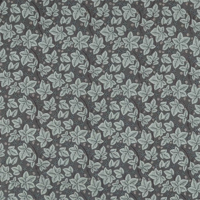 Morris & Co Pure Bramble Embroidery Fabric in Inky Purple For Sale