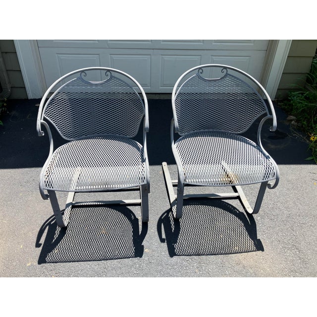 Pair of Vintage Iron Garden Chairs For Sale In Boston - Image 6 of 6