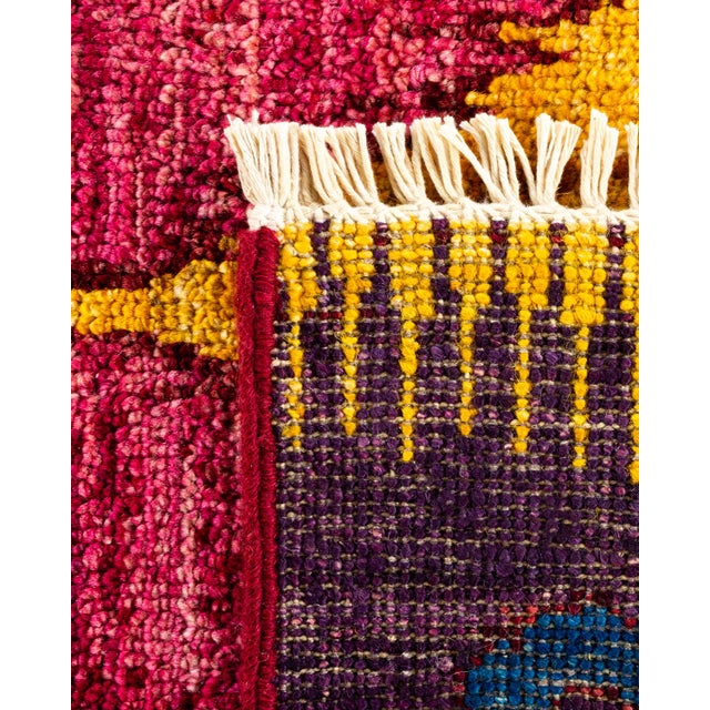 2000 - 2009 Modern Hand-Knotted Area Rug - Red, 11' 10" x 12' 1" For Sale - Image 5 of 8