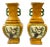 Mid 19th Century Tricolored Glazed Temple Vases - a Pair For Sale