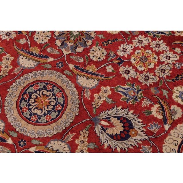 Shabby Chic Shabby Chic 1990's Agra Tabriz Pak-Persian Rust/ Wool Rug - 9'3'' X 12'4'' For Sale - Image 3 of 9