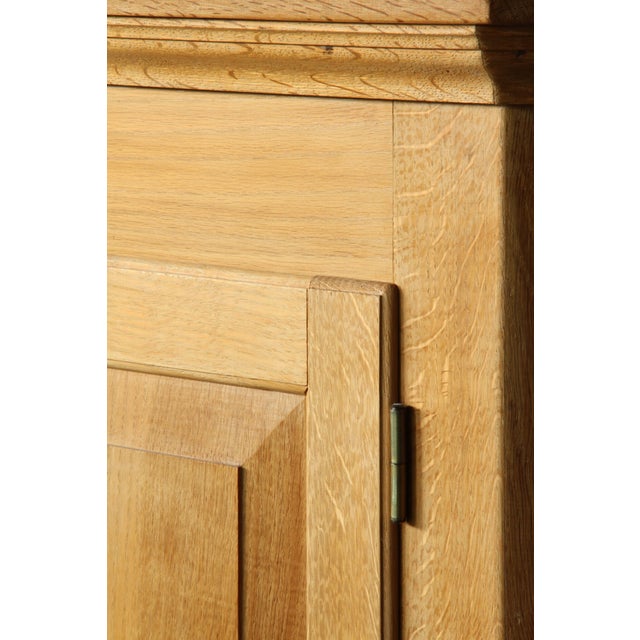 Mid-Century Modern Brutalist Light Oak Corner Cabinet in the style of Kjærnulf, 1960s For Sale - Image 10 of 17