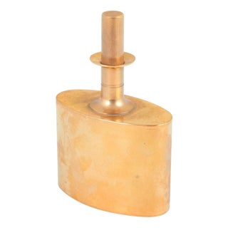 23-Carat Gold-Plated Brass Hip Flask from Pierre Forssell for Skultuna, 1970s For Sale