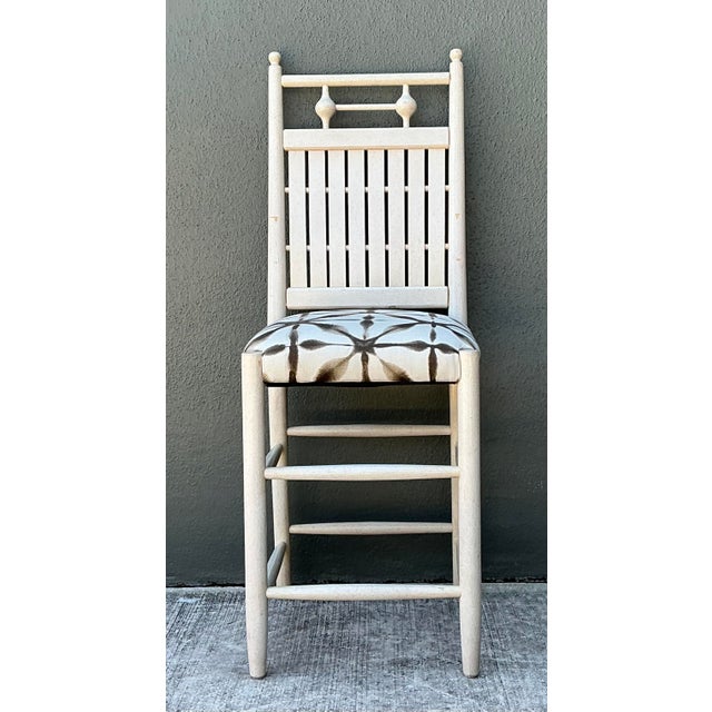Vintage Slat Counter Stools For Sale - Image 4 of 12
