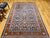 Vintage Persian Tabriz Afshan Rug, Hand-Knotted Wool, Allover Geometric Caucasian Kuba Pattern, Navy & Red, 5x9 For Sale - Image 9 of 18