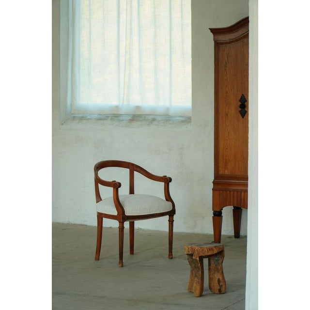 Early 20th Century Danish Art Nouveau Armchairs in Elm & Bouclé, 1920s, Set of 2 For Sale - Image 17 of 18