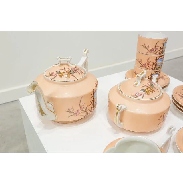 Ceramic Antique Porcelain Coffee Service Set, Set of 15 For Sale - Image 7 of 8