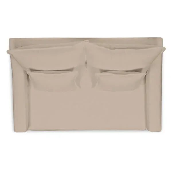 Moss Studios Moss Home Darcy Loveseat 64"W, Safari Oatmeal For Sale - Image 4 of 7