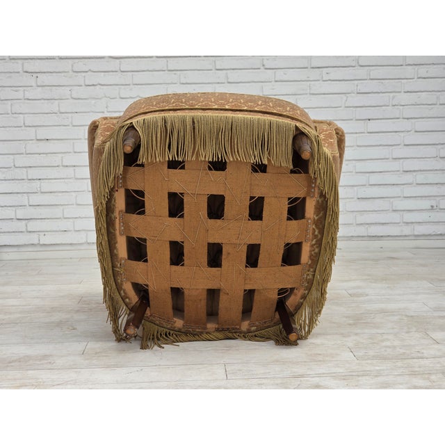 Danish Lounge Chair in Velour and Beech, 1960s For Sale - Image 12 of 15