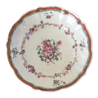 Antique 18th Century Chinese Export Porcelain Saucer Dish 1780 For Sale