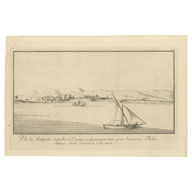 Antiquities of Luxor Ancient Thebes, Norden Egypt Engraving, 1755, Paper For Sale - Image 9 of 9