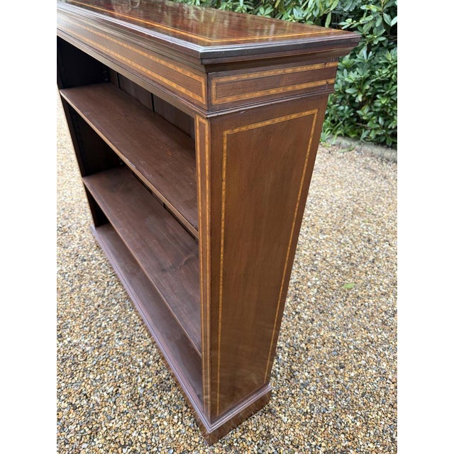 Antique Victorian Mahogany Open Bookcase, 1800s For Sale - Image 6 of 12