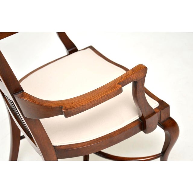 Antique Edwardian Armchair in Satin Wood, 1900s For Sale - Image 9 of 11