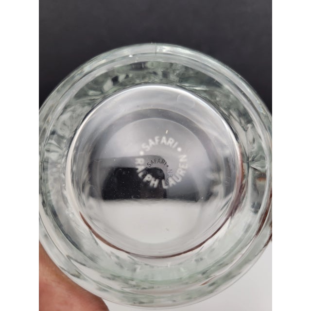 Transparent Vintage Ralph Lauren Clear Crystal Safari Design Vase For Sale - Image 8 of 8