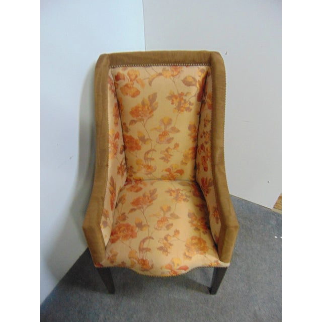 Ecru Hollywood Regency Style Modern High Back Lounge Chairs - a Pair For Sale - Image 8 of 10