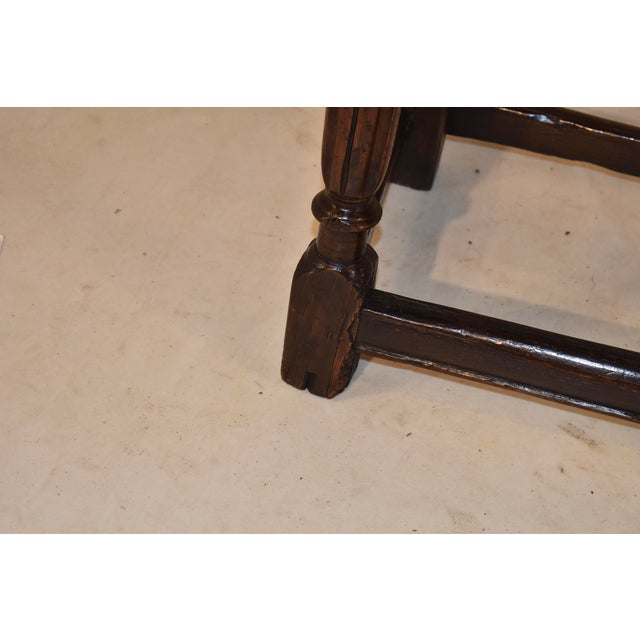 Wood Period James II Oak Joint Bench From England For Sale - Image 7 of 12