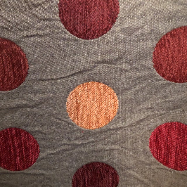 Tyler Hall Red & Burgundy Circles on Creamy Background Fabric For Sale In New York - Image 6 of 7