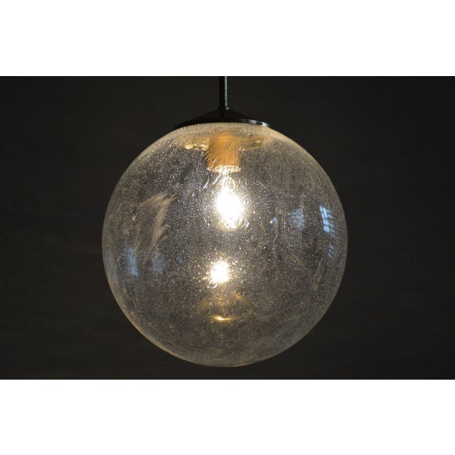 Mid-Century Chandelier in Glass and Brass by Kamenický Šenov, Czech, 1960s For Sale - Image 9 of 10