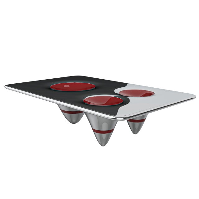 "Gravitazione" Coffee Table With Mirror Polish Stainless, Handcrafted For Sale - Image 9 of 9