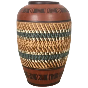 Large Vintage Handmade Ceramic Pottery Floor Vase, Germany, 1960s