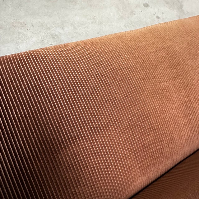 Mid-Century Teak Daybed Sofa with Corduroy Fabric, 1960s For Sale - Image 10 of 11