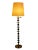 Mid-Century Floor Lamp with Wood and Brass Stem For Sale - Image 4 of 8