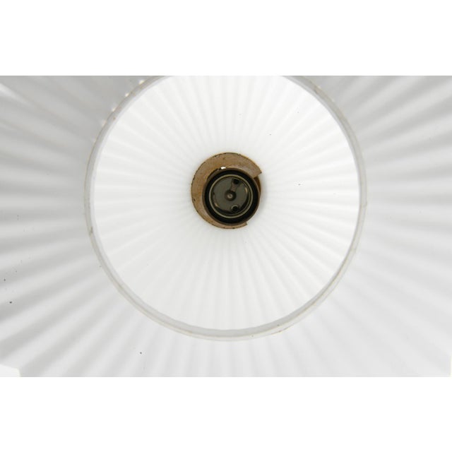 1970s Louis Kalff for Philips Ribbed Glass & Copper Pendant For Sale In Chicago - Image 6 of 7
