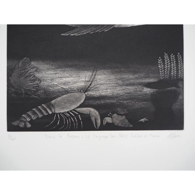 Richard Davies, In the Fish, the Voyage of the Toy Soldier, Original Etching For Sale - Image 4 of 6