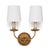 Regina Andrew Clove Sconce Double Antique Gold Leaf For Sale In Detroit - Image 6 of 6