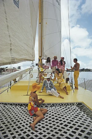 Slim Aarons, a Colourful Crew, Estate Stamped Photographic Print