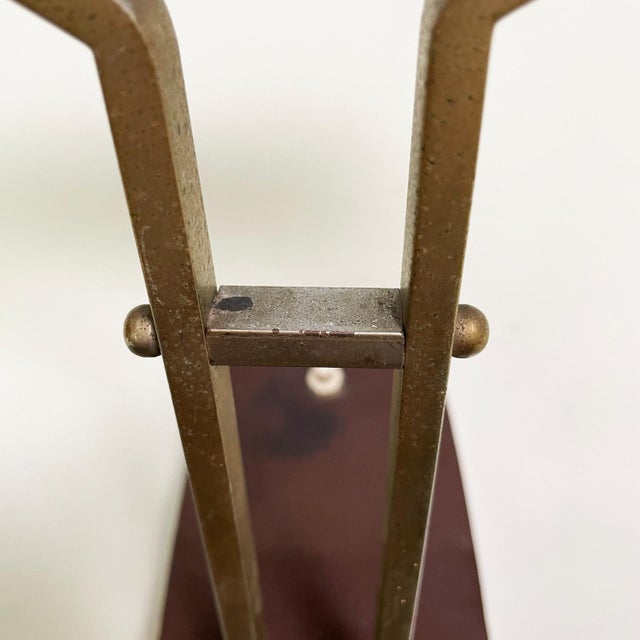 Mid-Century Italian Modern Adjustable Desk or Table Lamp in Brown Metal, 1930s For Sale - Image 17 of 18