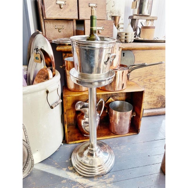 Vintage Silver Plated Hotel Champagne Bucket and Stand Chairish