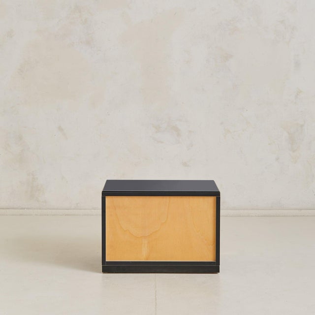 Glass Italian Bronze Mirror + Smoked Glass Nightstand, 1970s - 2 Available For Sale - Image 7 of 11