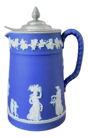 Blue Jasper Ware Wine Jug from Wedgwood, 1880s