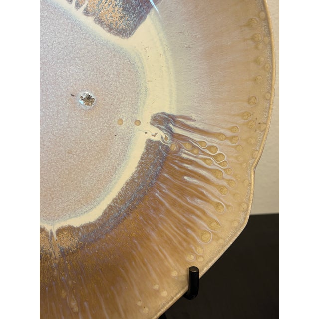 Mid 20th Century Mid-Century Modern Jacques Garnier Large Iridescent Platter, Signed For Sale - Image 10 of 10