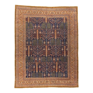 Early 20th Century Zabihi Collection Persian Bakshaish Tree of Life Room Size Rug - 10'10" x 14'2" For Sale