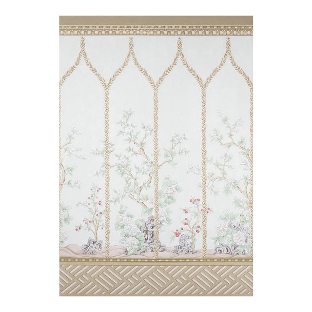 Schumacher Victoria Panel Set in Stone - 2 Panels For Sale