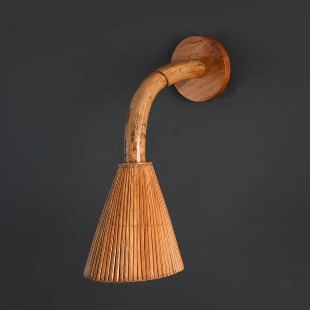 Cone 002 Organic Rattan Wall Lamp For Sale - Image 4 of 5