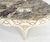 Braided Bezel Oval Marble Top White Pickle Finish French Provincial Coffee Table For Sale - Image 9 of 9