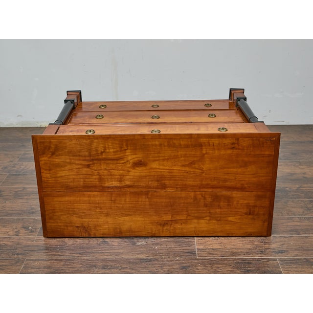 French Empire Walnut Commode With Ebonized Columns, Early 19th Century For Sale - Image 12 of 13