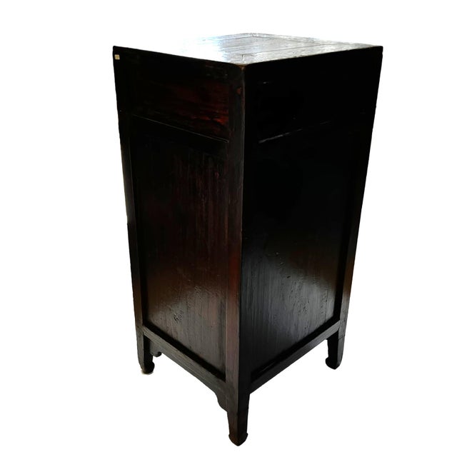 1930s Antique Chinese Country Cabinet Night Stand With Patina For Sale - Image 5 of 8