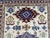 Ivory Ivory and Blue Kazak Wool Area Rug With Tribal Medallions, 4'10" X 6'7" For Sale - Image 8 of 15
