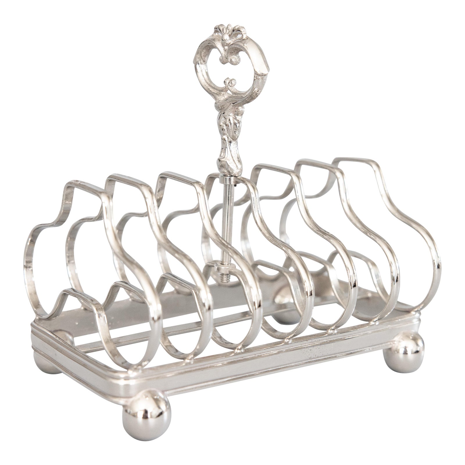 Vintage Gothic English Silver Plate Toast Rack | Chairish